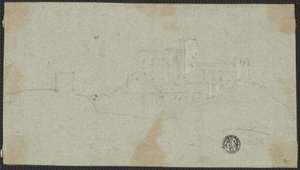 Croquis de forteresse sur colline - Richard Wilson