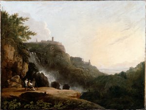 Vue de Tivoli : les Cascatelle et la « Villa de Mécène » - Richard Wilson