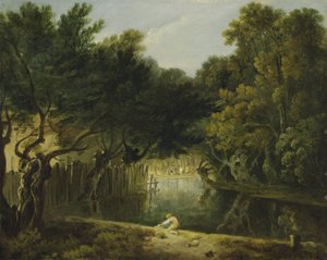 Vue de la nature sauvage dans le parc St. James, Londres, c.1770-75