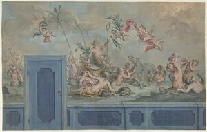 Projet de décoration murale avec Neptune et sa suite