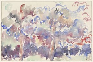 Paysage, Boitsfort, avec arbres fruitiers en fleurs - Rik Wouters