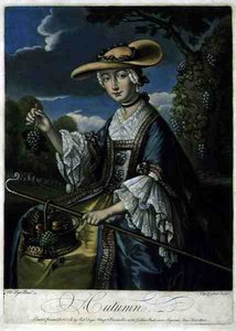 Automne, gravé par C. Corbutt, publié par Robert Sayer, vers 1760