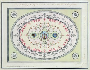 Conception pour le plafond de la salle des dames, Headfort House, 1772