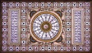 Design pour le plafond de la bibliothèque à Osterley House, résidence de Robert Child Esq. - Robert Adam