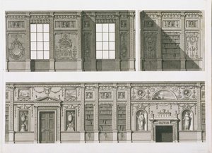 Élévation de la bibliothèque à Syon House, vers 1760-69 - Robert Adam
