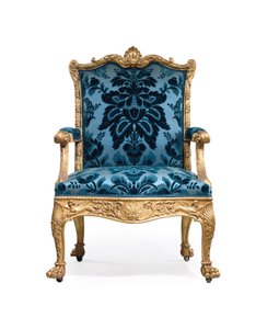 Une paire de fauteuils dorés George III - Robert Adam