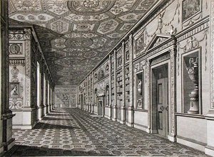 La Bibliothèque à Syon House, construite entre 1760-69 (gravure) - Robert Adam