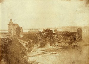 Gravure du château de St. Andrews à Fife, Écosse. Du J. Paul Getty Museum