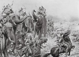 Babar introduit les canons de campagne à Panipat