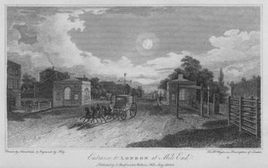 Entrée de Londres à Mile End (gravure)
