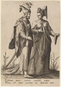 Efficiunt mores uxoris... - Robert Boissard after Jean Jacques Boissard