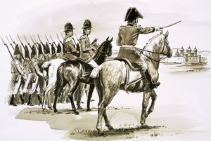 Arthur Wellesley à la tête du 23e régiment à Mysore