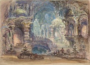 Pavillons fantastiques dans une grotte - Robert Caney