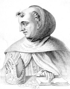 Moine dominicain allemand, scientifique, philosophe et théologien, gravure de Cooper Rober