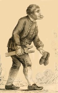Vieilles bottes, un personnage bien connu à Rippon dans le Yorkshire, 1821