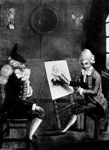 Le peintre de macaroni, ou Billy Dimple posant pour son portrait, 1770