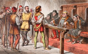 Dogberry parle dans Beaucoup de bruit pour rien, acte IV, scène II, "Écrivez qu