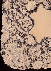 Mouchoir en dentelle de fabrication irlandaise, 1863 - Robert Dudley