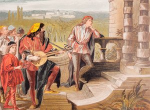 Illustration pour Les Deux Gentilshommes de Vérone de William Shakespeare