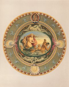 Plateau en faïence, offert par le comte de Mount Edgecumbe (chromolitho)