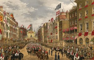 Temple Bar, Londres, 7 mars 1863 (gravure) - Robert Dudley