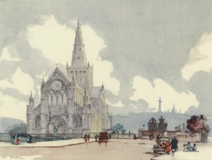 Glasgow : La cathédrale (lithographie couleur)