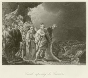 Canute réprimandant ses courtisans - Robert Edge Pine