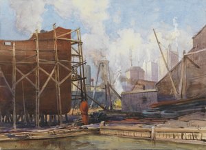 Construction navale à Toronto, 1918 - Robert Ford Gagen