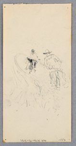 Dessin, Mur extérieur : Baie, balcon et corniche (recto) ; deux personnages et lignes non identifiées (verso), 1882 - Robert Frederick Blum