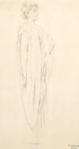Étude de figure féminine drapée pour la fresque Moods to Music - Robert Frederick Blum