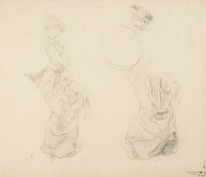 Étude de deux figures féminines pour la fresque Moods to Music - Robert Frederick Blum