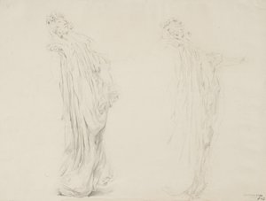 Étude de deux figures féminines pour la fresque Moods to Music - Robert Frederick Blum