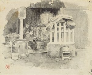 Où le saké est vendu, 1890 - Robert Frederick Blum