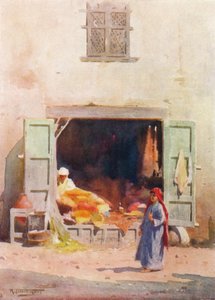 Une boutique au Caire, vers 1880