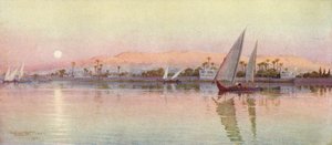 Le Caire depuis le fleuve - Soir, vers 1880 - Robert George Talbot Kelly