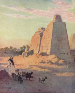 Pylône à Karnak, vers 1880, 1904