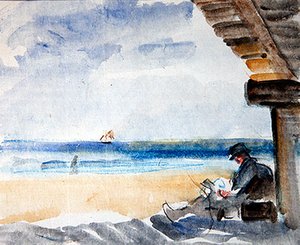 Lecture sur la plage - Robert Graham Dryden Alexander