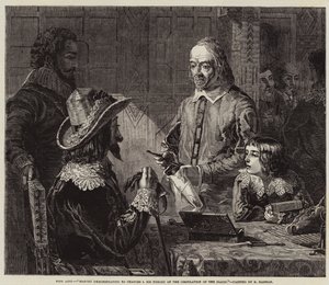 Harvey démontrant à Charles Ier sa théorie de la circulation du sang - Robert Hannah