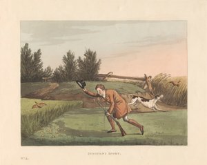 Tir : Ensemble de six avec page de titre et couverture imprimée : Misères sportives, ou six jours marqués en rouge à la campagne