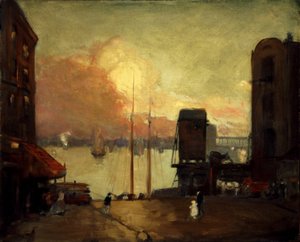 Nuages cumulus, East River, 1901-1902 - Robert Henri