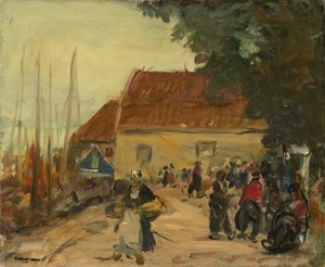 Scène de rue à Volendam