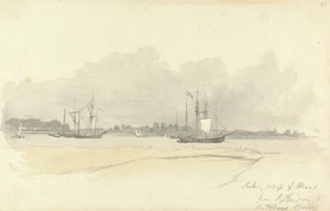 Vue à travers la Meuse depuis Rotterdam - Robert Hills