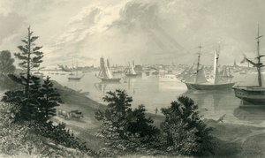 La ville de Détroit, depuis la rive canadienne