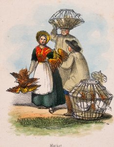 Marché, vers 1845