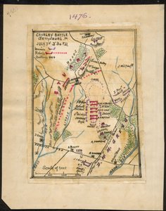 Bataille de cavalerie, Gettysburg, Pa. 3 juillet 3-30 p.m. LOC gvhs01.vhs00150