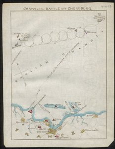 Carte de la bataille de Cherbourg. LOC gvhs01.vhs00168
