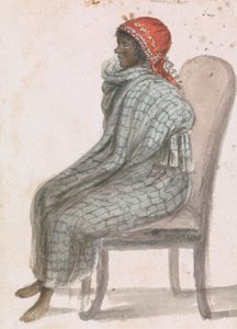 Femme africaine assise sur une chaise