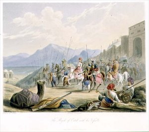 Le Rajah de Cutch, Desal II (1819-60) avec ses vassaux, de Volume I de 