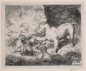Lionceaux. Illustration pour Chr. Winthers "Livre d