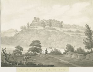 Château de Dudley : dessin sépia - Robert Noyes